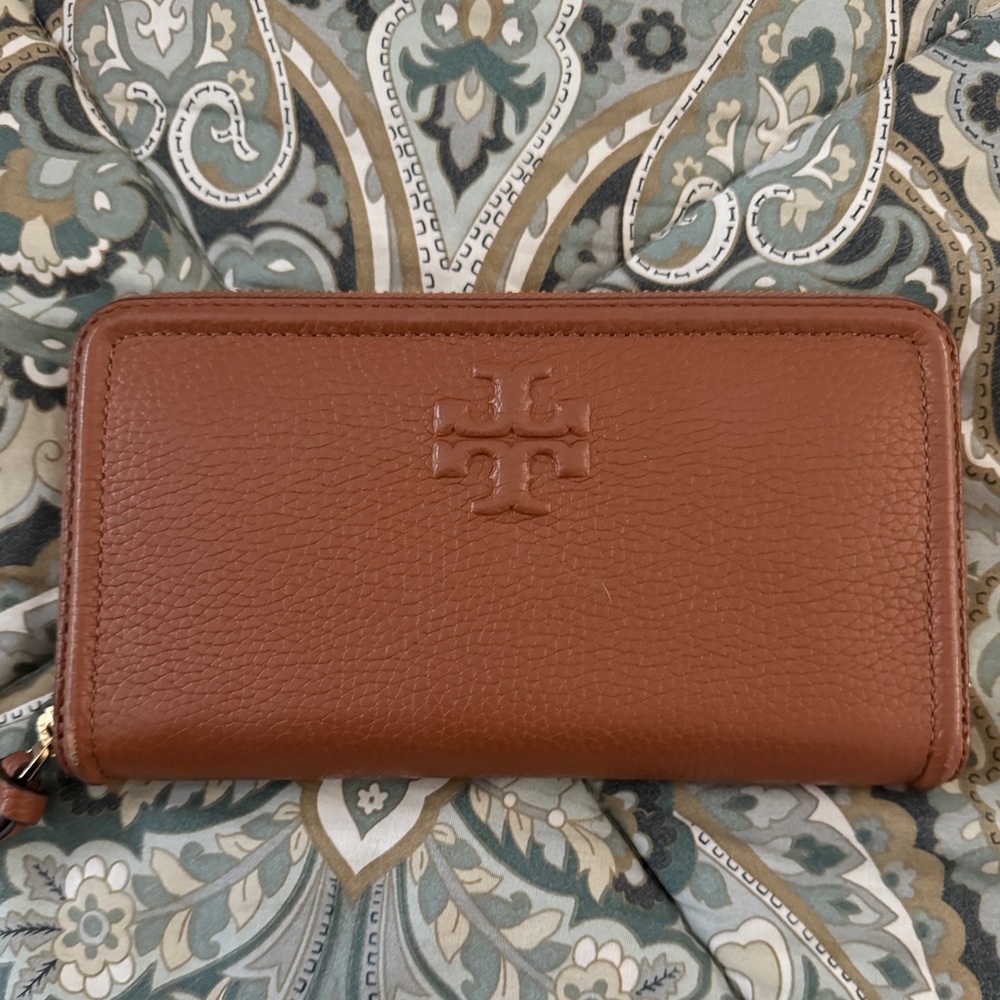 Camel colored Tory Burch wallet